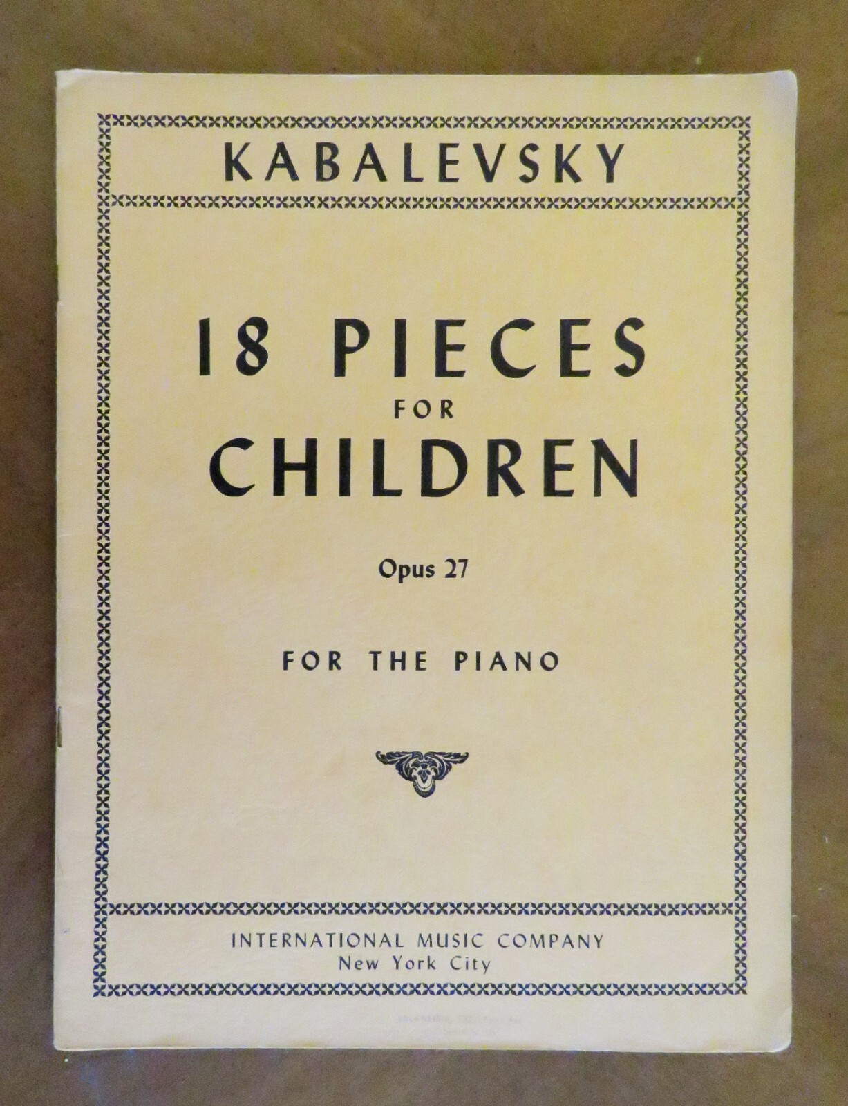 18 PEZZI PER BAMBINI Opus 27 Kabalevsky PIANOFORTE
