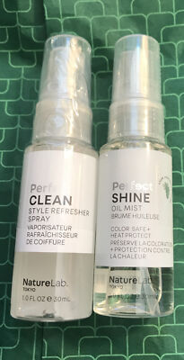 Nature Lab Tokyo Perfect Clean Style Refresher Spray Travel Size 1 oz And Shine