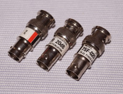 3 Stk. HF BNC-Dämpfungsglied (Attenuator) 20dB, 1W, 75R, DC-500MHz von JFW