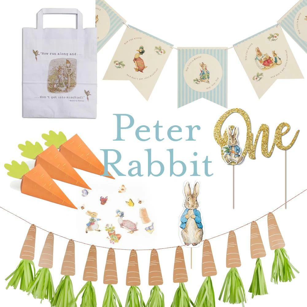 Meri Meri Peter Rabbit Party Supplies Baby Shower, Birthday Party or Easter  