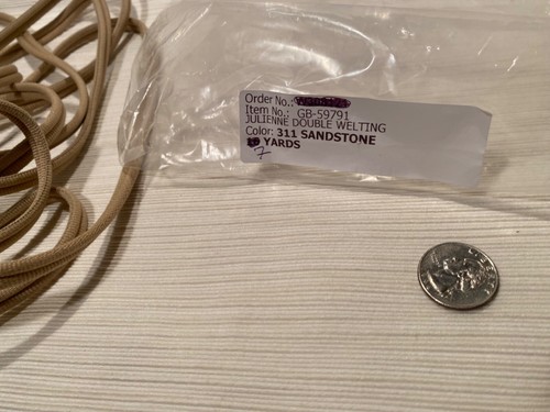 7 yards SAMUEL & SONS Julienne Double Welting Sandstone Passementerie Trim - Picture 10 of 18