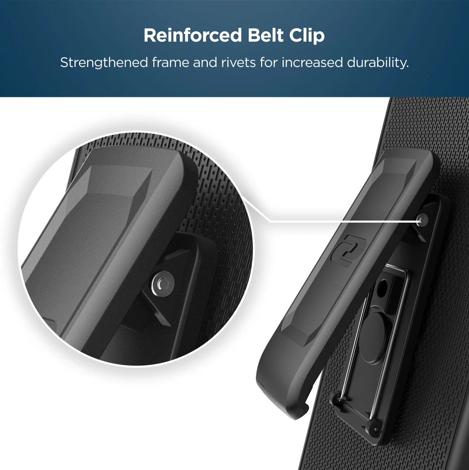 For Samsung Galaxy S21 Belt Clip Case Slim Phone Cover with Holster - Black - Image 4 of 4