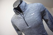 Under Armour 1/4 Zip Athletic Jacket HeatGear Loose Gray Womens Size Medium
