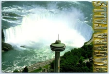 Postcard - Skylon Tower overlooking the Horseshoe Falls - Niagara Falls, Canada