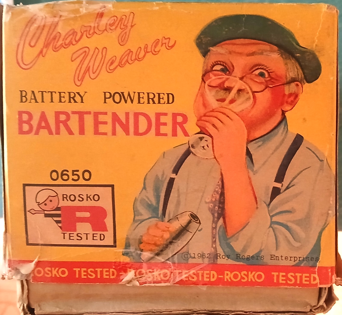 VINTAGE Charlie Weaver BARTENDER Battery Powered TOY with Box | eBay