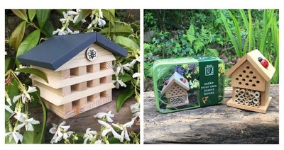 Äpfel zu Birnen Machen Sie Ihr eigenes Insekten- oder Bienenhotel & Geschenk in einer Dose Ihrer Wahl NEU