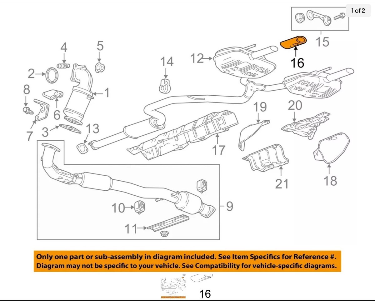 Buick GM OEM 11-14 Regal 2.0L-L4-Muffler 13255814 | eBay