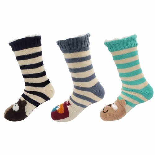 Women's Animal Thermal Fleece Warm Cozy Fuzzy Crew Cabin Indoor Outdoor Socks - Picture 3 of 25