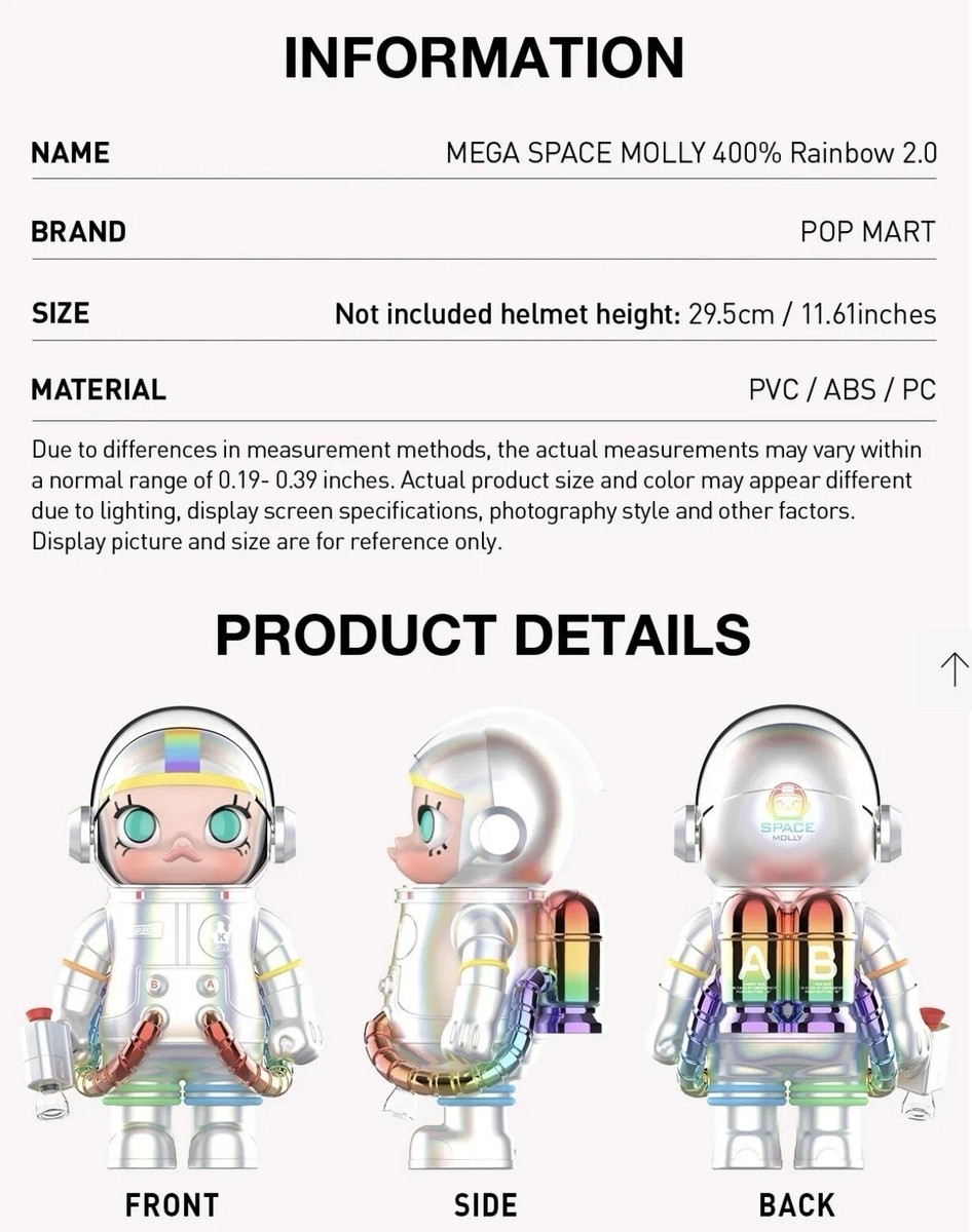 その他 POP MART MEGA SPACE MOLLY 400% Rainbow 2 MEGA SPACE MOLLY 400% Rainbow | All MEGA - POP MART (United
