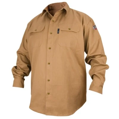 Revco Black Stallion Khaki 7oz FR Welding Shirt (X-Large) (FS7-KHK)