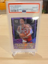 2024-25 Obsidian Ja Morant #1  Atomic Intials -EE Purple Flood  /75