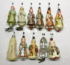 Vintage Glass Snow Maiden Christmas Ornament   USSR soviet Decoration