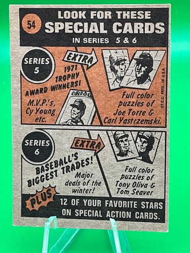 1972 Topps Baseball Card #54 Bud Harrelson New York Mets In Action - G - Picture 2 of 2
