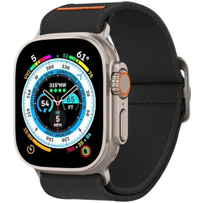 Spigen Lite Fit Armband für Apple Watch 4/5/6/7/SE/Ultra 42/44/45/49 mm, Schwarz