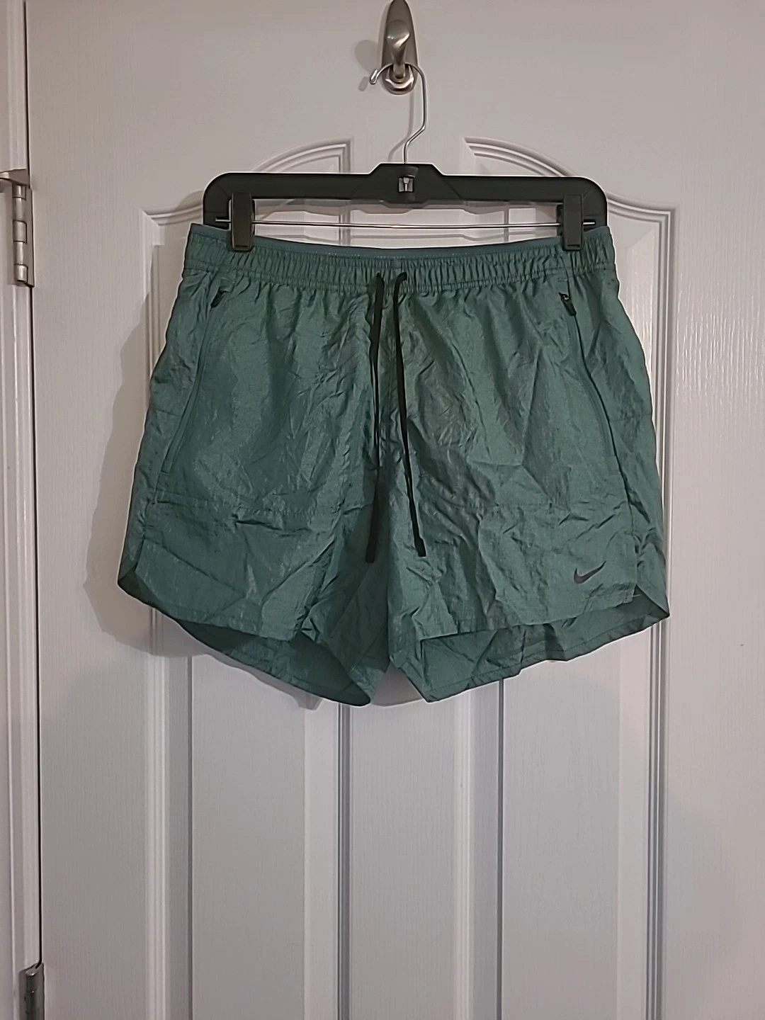 Nike Dri-FIT Mens Med Green 5'' Brief-Lined Stride Running Shorts FN3391-361 New