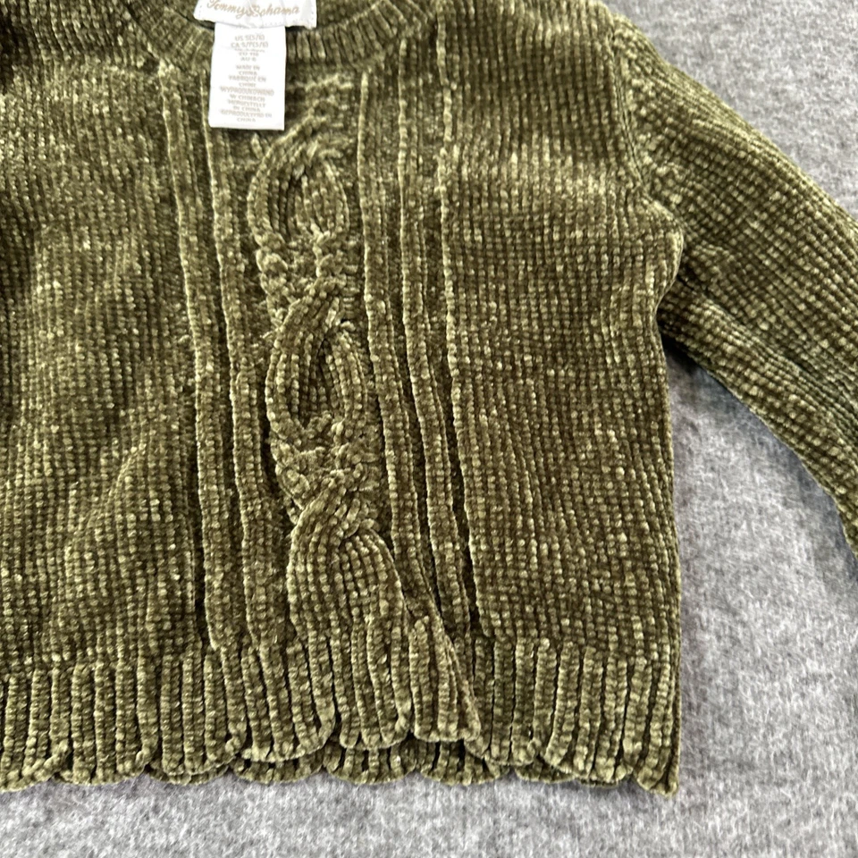 Tommy Bahama Girls Green Crew Neck 100% Polyester Sweater Size 5 - Image 3 of 4