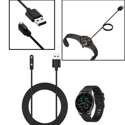 60/100cm Black Magnetic Charging Cable for Kieslect Smart Watch K10/K11 Parts