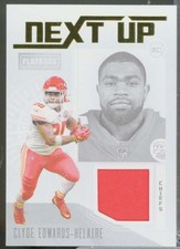 Clyde Edwards-Helaire Card 2020 Panini Playbook Next Up Rookie Jerseys #21 