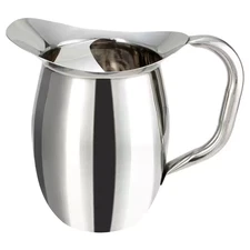 96 Fl. Oz. Stainless Steel Bell Pitcher with Ice Catcher