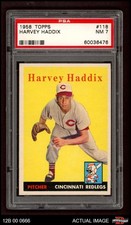 1958 Topps #118 Harvey Haddix Reds PSA 7 - NM