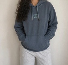 Image of Superdry Athletic Embroidered Hoodie Blue Wash Size UK Small BNWT