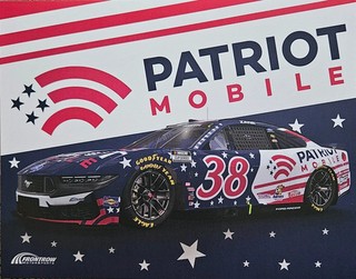 NEW! 2026 ZANE SMITH #38 NASCAR CUP SERIES "PATRIOT MOBILE" FRONTROW POSTCARD!