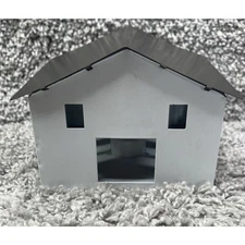 White Barn Candle 5" White Metal House Tea Light Candle Holder Home Decor