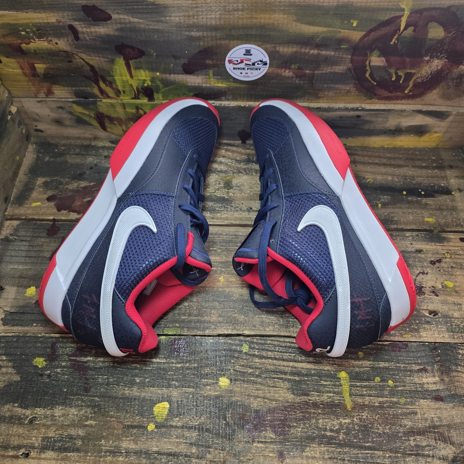 Nike Ja 1 Basketball Shoes (FQ4796-403, Midnight Navy/Red/White) Size 11 New thumbnail 4