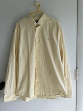Greg Norman Men  s Cotton Blend Yellow Dress Casual Shirt Sz XL - EUC