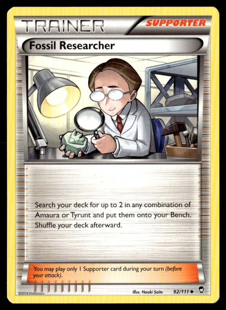 Fossil Researcher Uncommon  XY - Furious Fists 92/111 NM Pokémon TCG