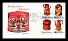 PENNSYLVANIA TOLEWARE FOLK ART FIRST DAY ISSUE SETENANT COOKIE BOX US COVER