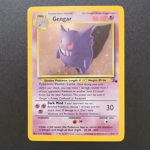 New ListingPokémon Gengar Fossil 5/62 Holo Rare