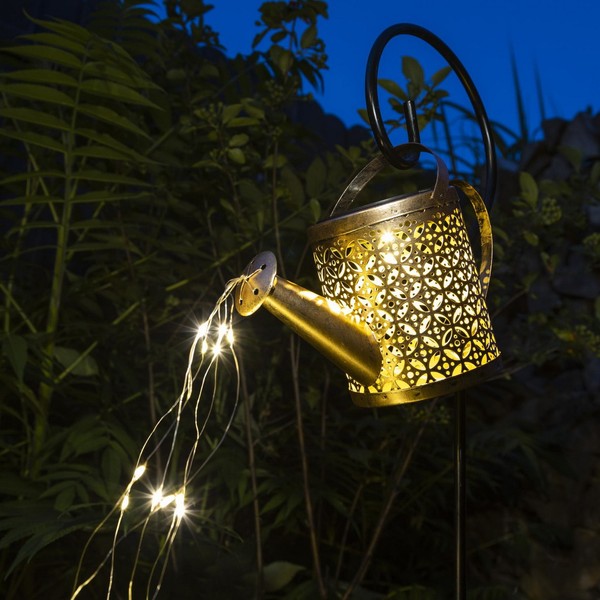 Solar Led-Gartenstecker GießKanne Solarleuchte Solarbeleuchtung Leuchte Lampe-image