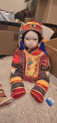 1996 WILLIAM TUNG BOA BOA  PORCELAIN 22" DOLL ASIAN CHINESE, SIGNED & NUMBERED!