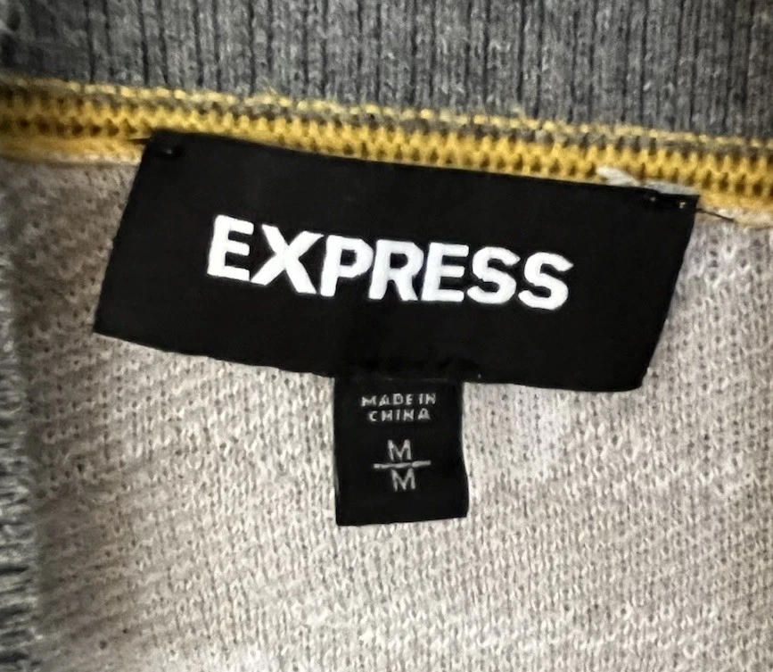 Cárdigan suéter de camuflaje de algodón Express para mujer talla mediana M Foto 3 de 4