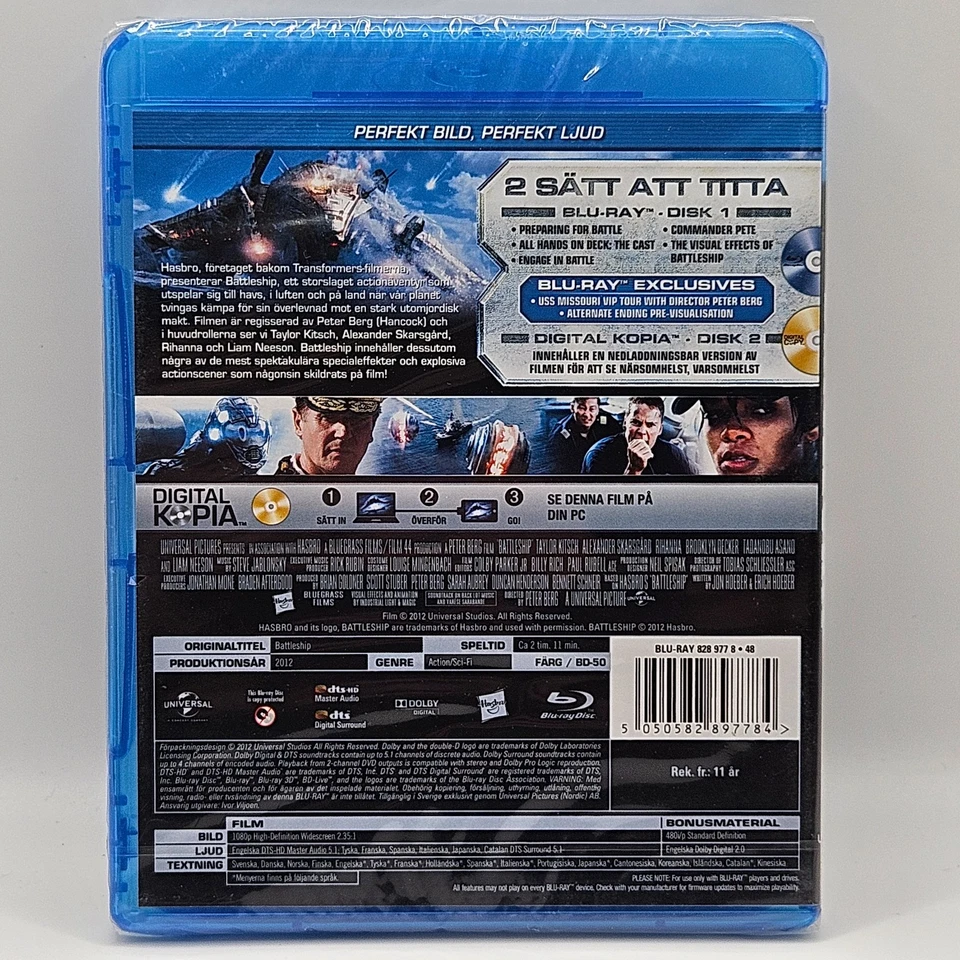 Battleship (Blu-Ray) New & Sealed, Swedish Import with English Audio, Free Post - Image 2 of 4