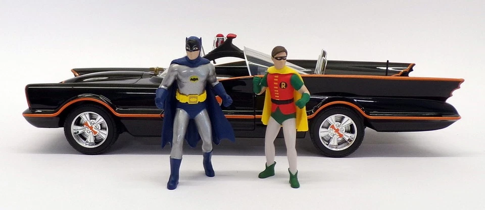 Jada 1/18 Scale 98625 - Classic TV Series Batmobile - Batman & Robin Figures - Image 4 of 4