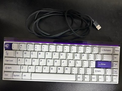 Melgeek made68 Keyboard White Purple JP TKL Jade Switch Used