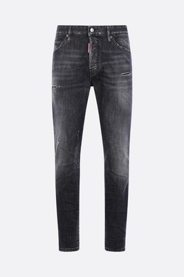 DSQUARED2 Teddy Black Distressed Denim Jeans New & Authentic