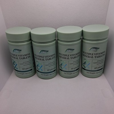 Crj Multiple Vitamins Mineral Tablets Getting 4 Bottles 60x4 Exp 10/26