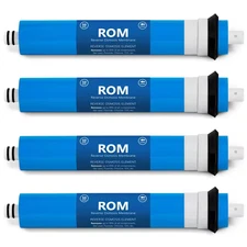 4 Pack Reverse Osmosis Membrane - 50 GPD Water Filter Replacement - under Sink R