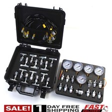 Hydraulic Pressure Test Kit 5 Gauge 5 Hose 13 Coupling 14 Tees 1/10/25/40/60Mpa
