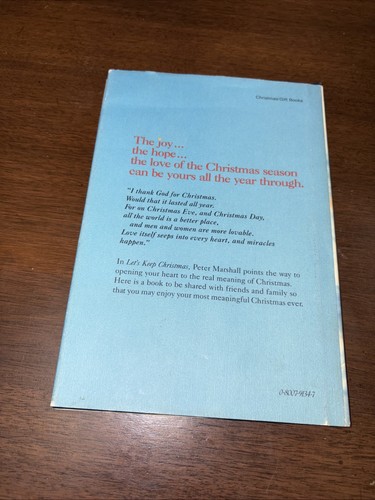 Let's Keep Christmas by Peter Marshall - 1981 HC/DJ Chosen Books Classic - Picture 2 of 3