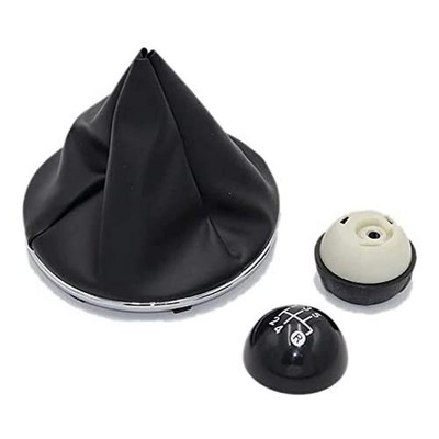 Cuffia Cambio In Pelle PU Con Ghiera Per Fiat Panda (2003-2012) E 500/500C (2007-2013) - Sostituto OEM 71775051 - 2
