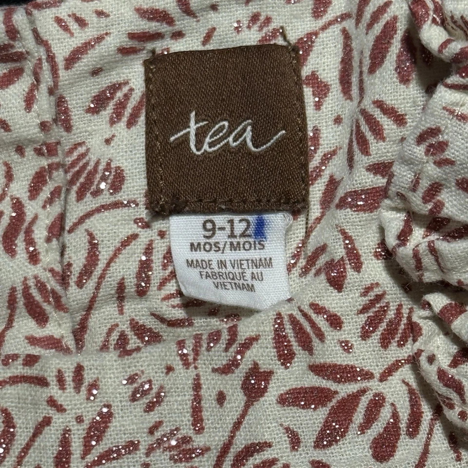 Mameluco Tea Collection bebé niña mezcla lino 9-12 meses Foto 3 de 4