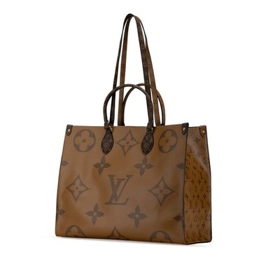 Louis Vuitton Monogram Giant Reverse On The Go GM Tote Brown