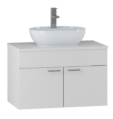 Badplaats Waschbeckenunterschrank Colorado 80 x 46 cm Weiß Matt - Hängender Bade