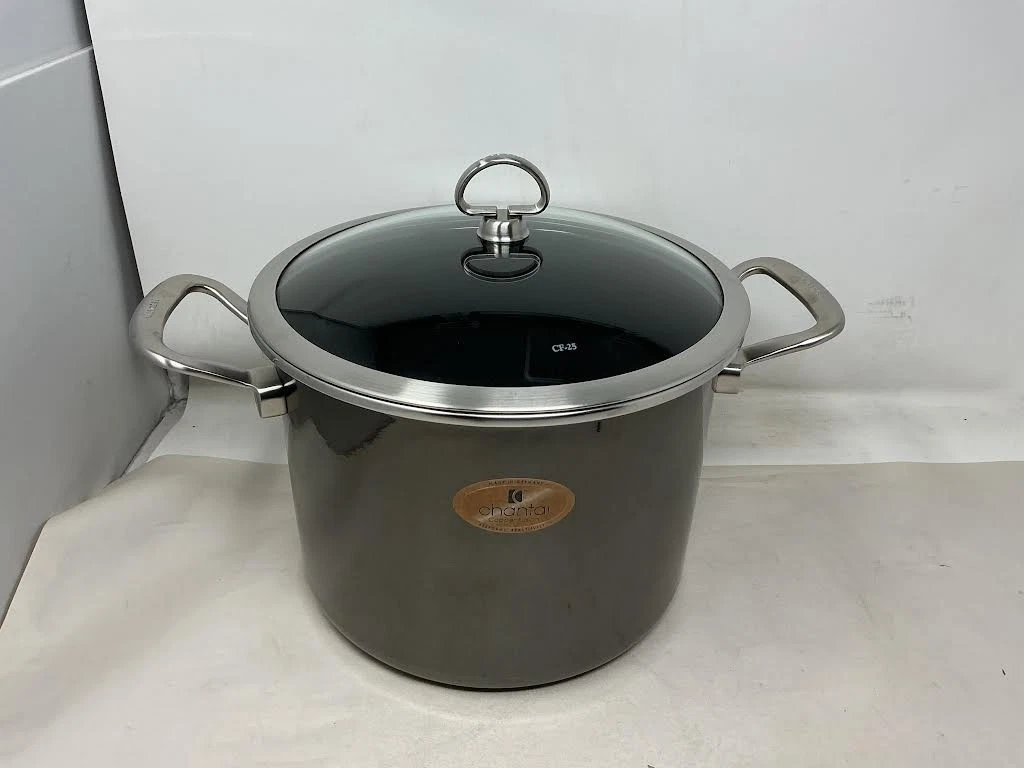 Chantal Copper Fusion 8-Quart Stockpot with Glass Lid, Onyx