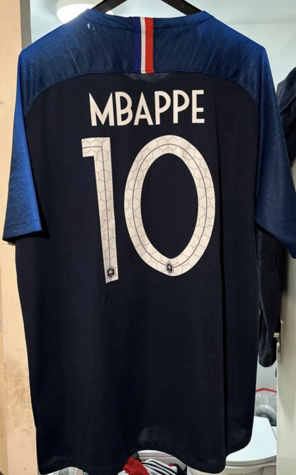 Maillot Equipe de France 2018 domicile Nike Mbappé Coupe du Monde - Photo 1/4