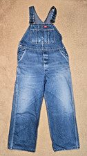 Dickies Men's Blue Denim Bib Overalls Size 40x30 Work Farmer Rancher Carpenter